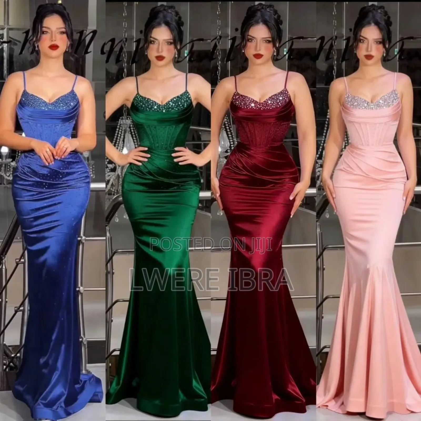 Red Prom Satin Party Dresses