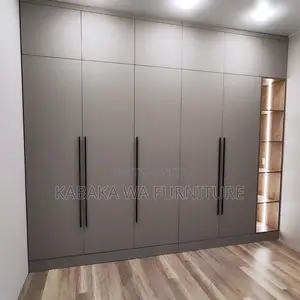 Smart White Wardrobe/ With Hanging Rails, /Mirror, Rockers Wardrobe/