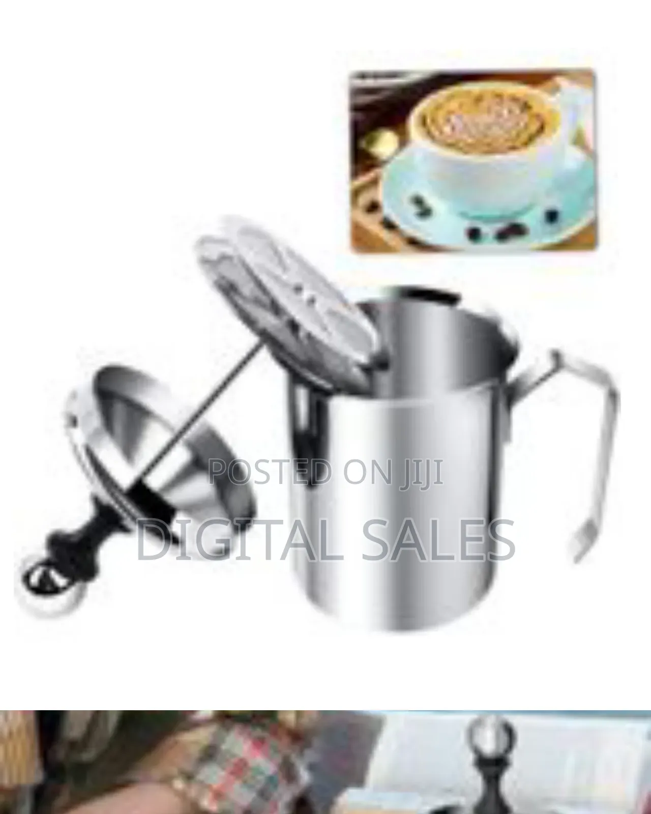 500ml Manual Milk Creamer Hand Pump Frother Cappuccino Latte Coffee