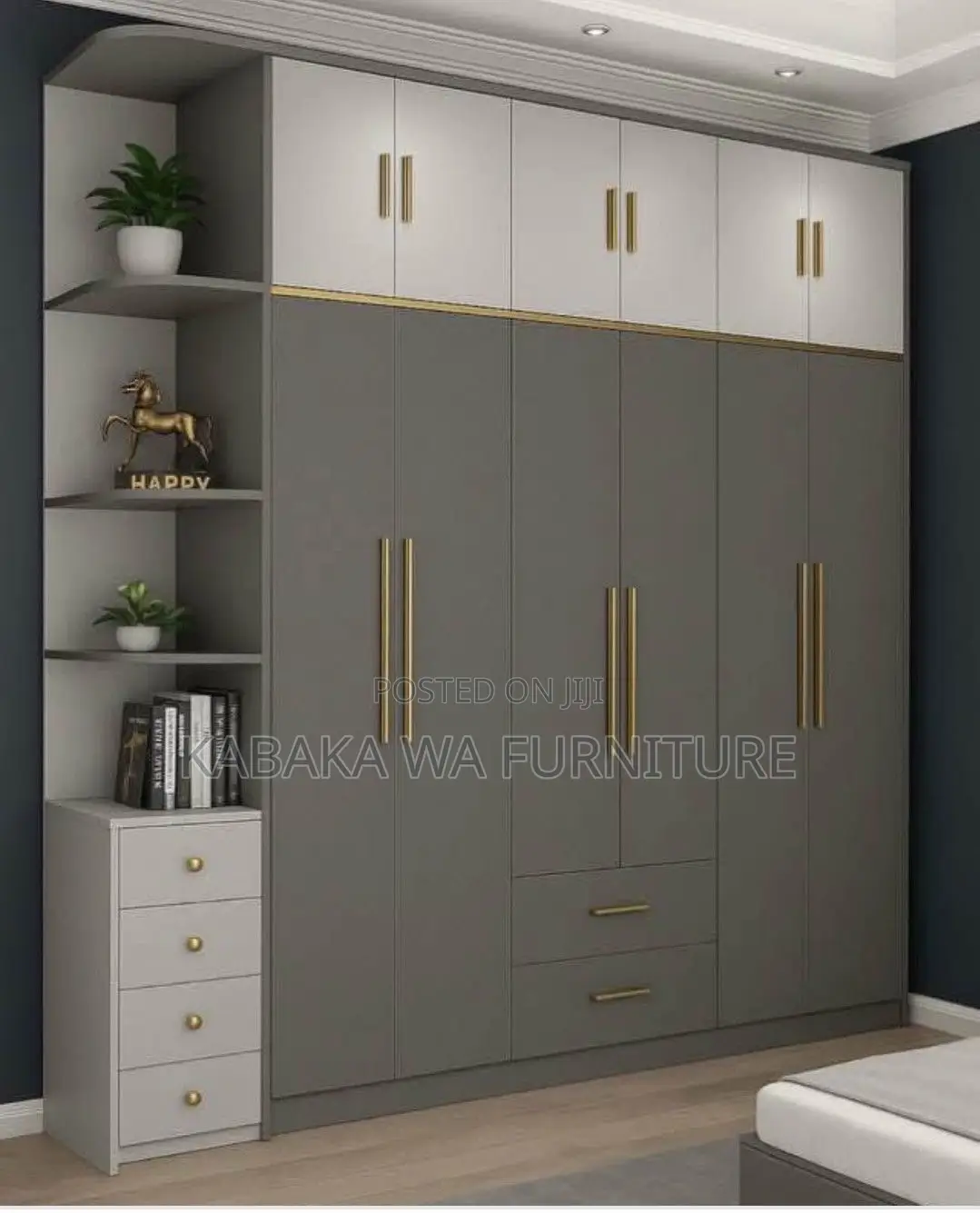 Wardrobe, White and Pink in Colour and Having Good Wardrobe Furniture
