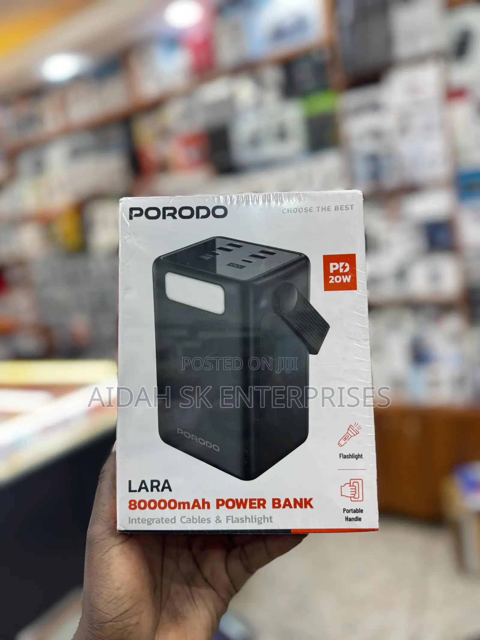 Porodo Lara 80000mah Power Bank With Flashlight Pd 20w
