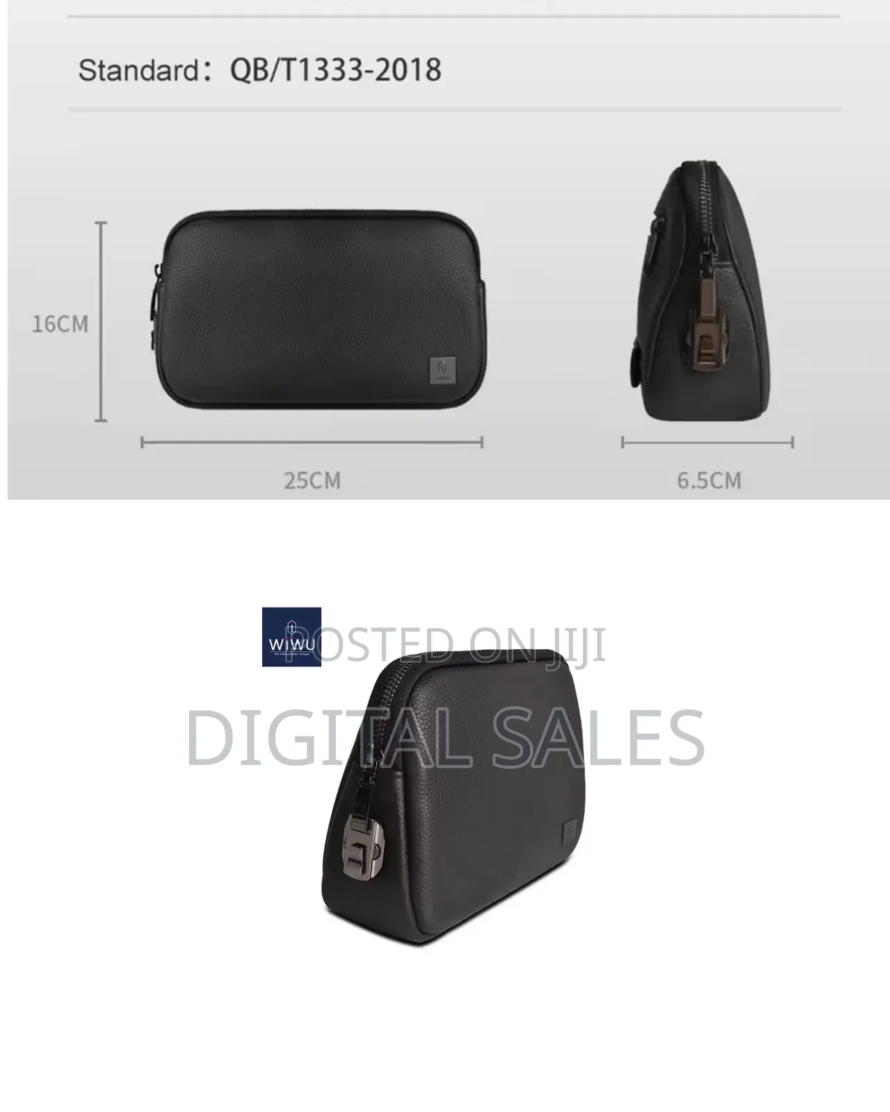 Wiwu Coded Lock Clutch Bag: Anti-Theft, Waterproof, Phone Power Bank
