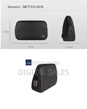 Wiwu Coded Lock Clutch Bag: Anti-Theft, Waterproof, Phone Power Bank