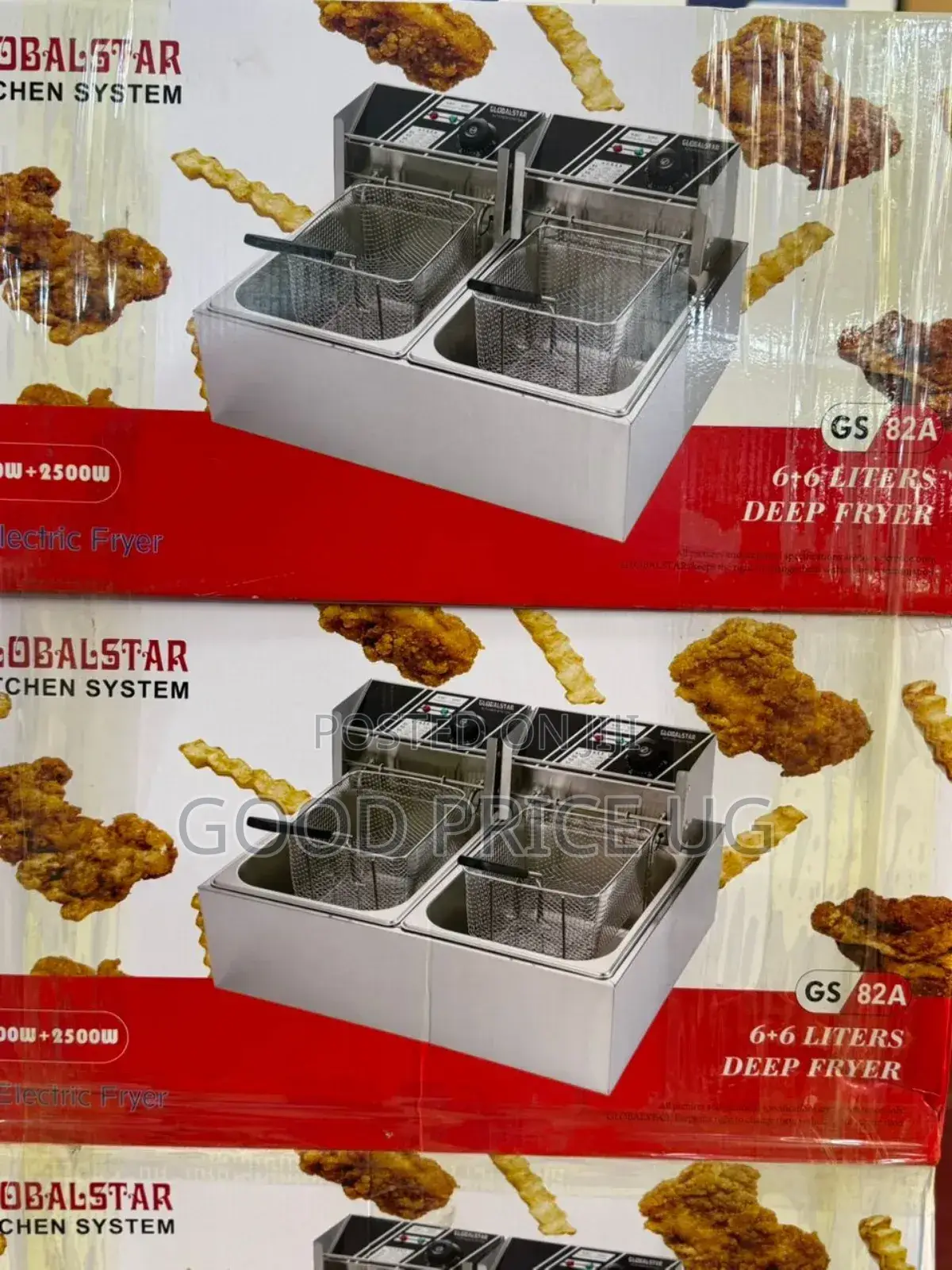 Commercial Double Deep Fryer 6+6l