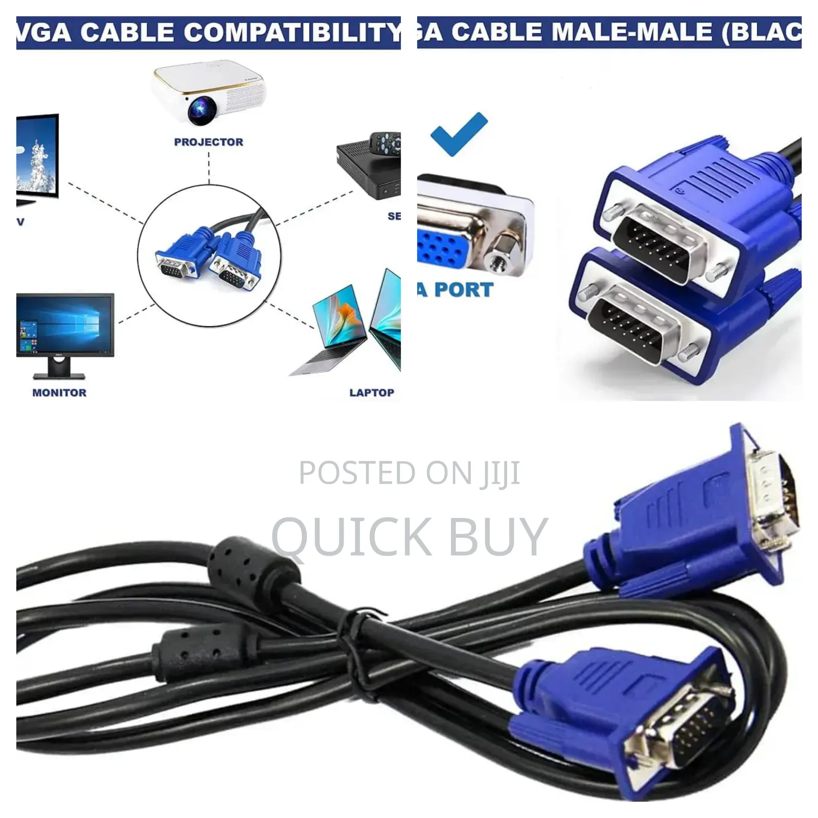 15pins Male to Male Vga to Vga Cable