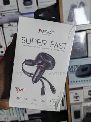 Yesido Super Car Charger 53watts Fast Charging