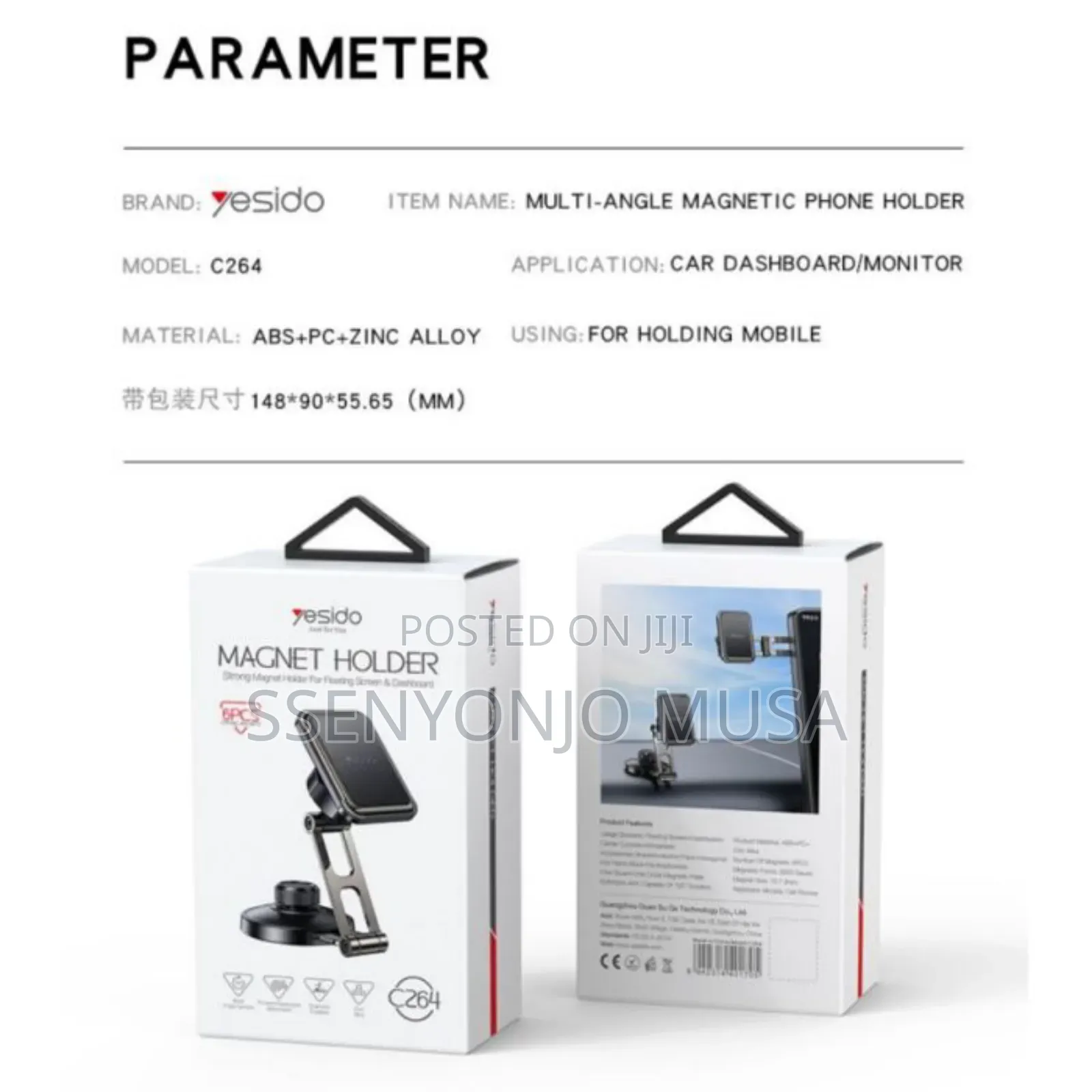 Yesido C264 Magnetic Car Phone Holder |6 Strong Magnets |360° Rotating