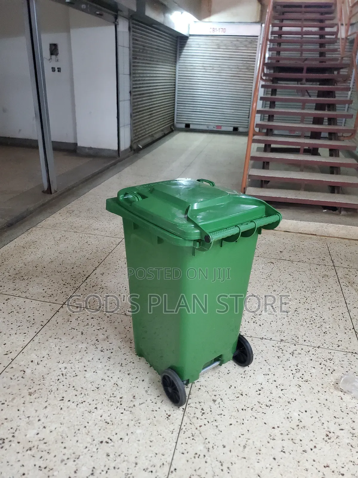 Del Green 240litres Plastic Dust Bins