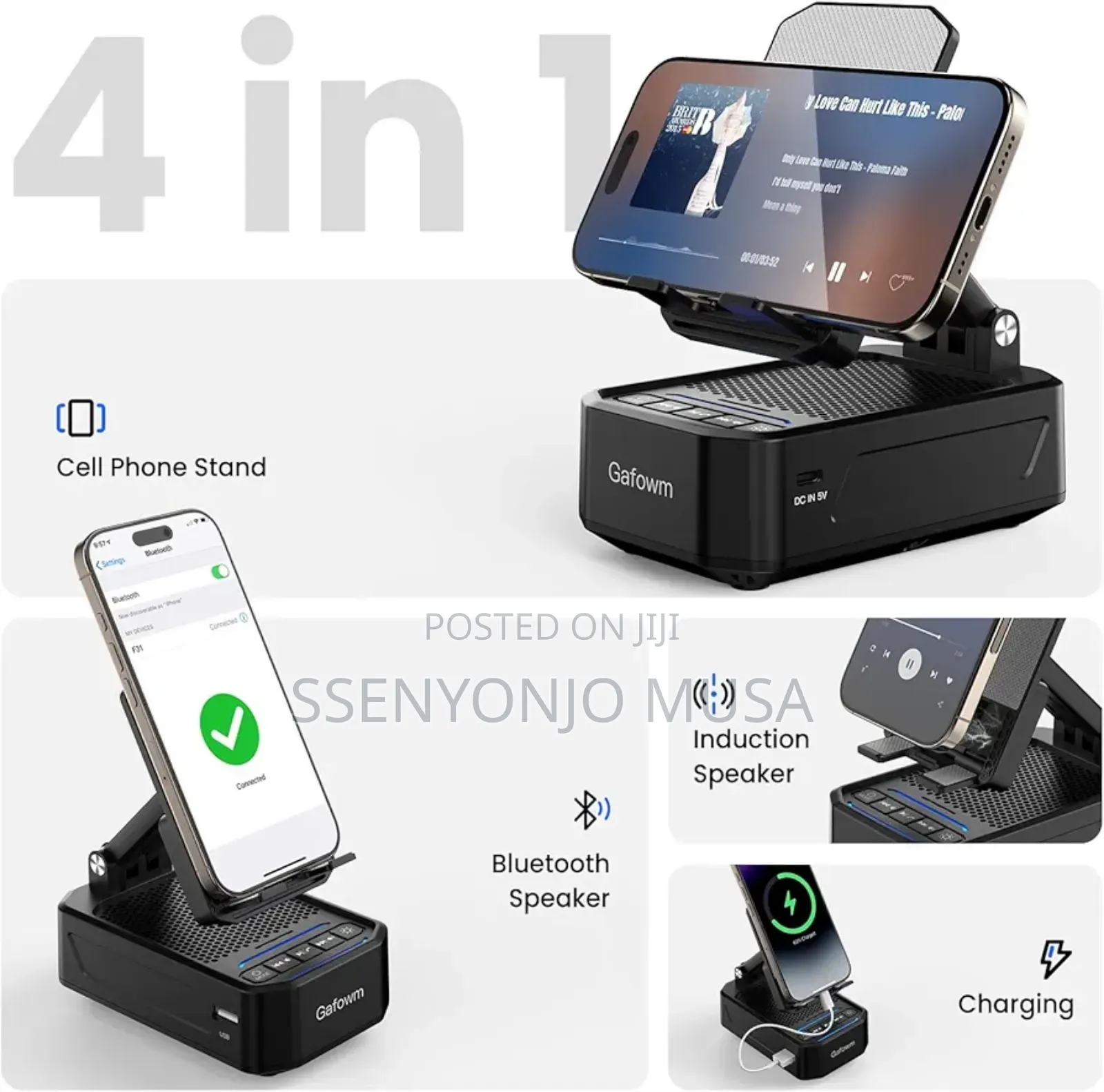 Gafowm F31 Wireless Induction Bluetooth Speaker With Phone Stand | 5w