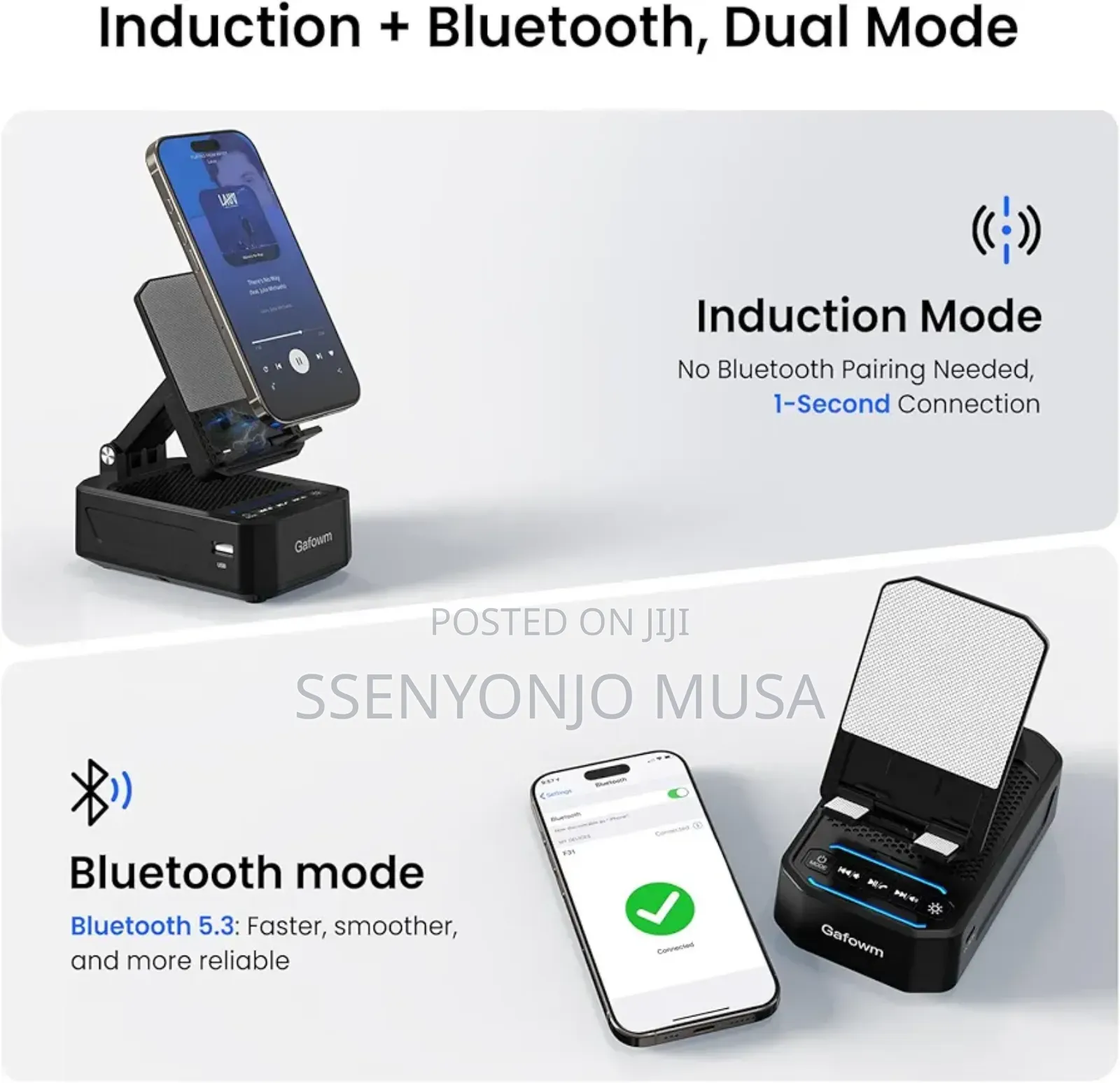 Gafowm F31 Wireless Induction Bluetooth Speaker With Phone Stand | 5w