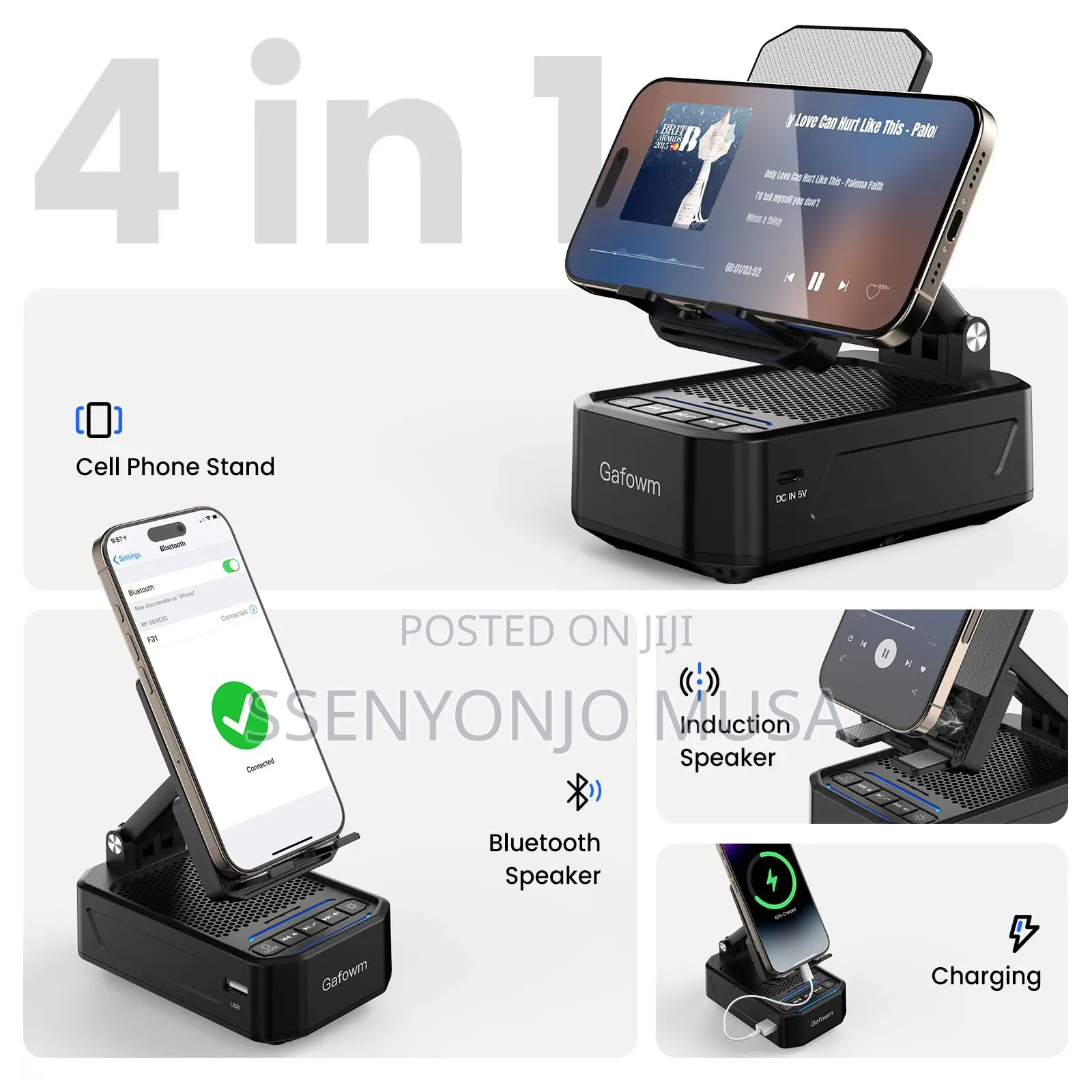 Gafowm F31 Wireless Induction Bluetooth Speaker With Phone Stand | 5w