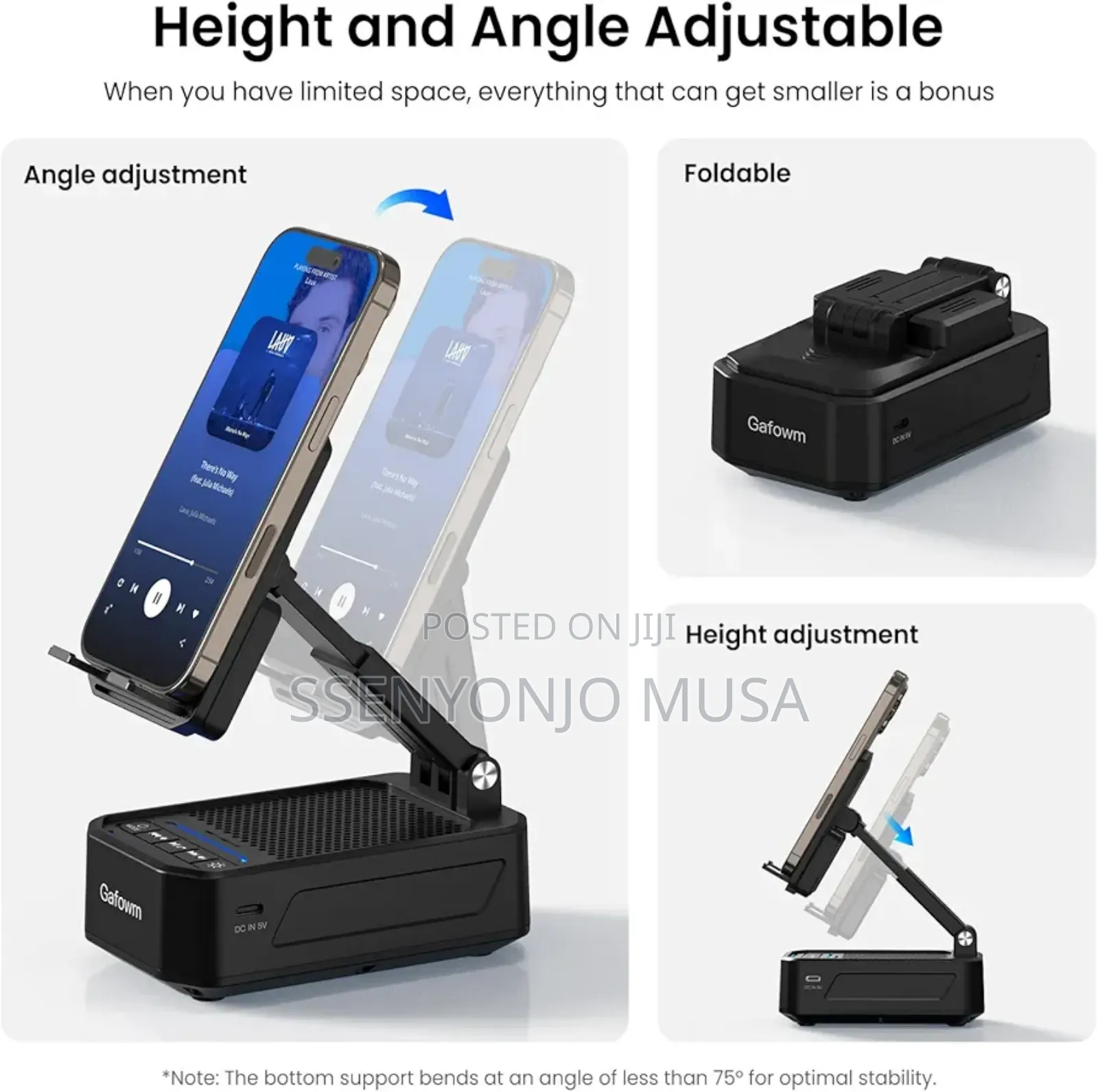 Gafowm F31 Wireless Induction Bluetooth Speaker With Phone Stand | 5w