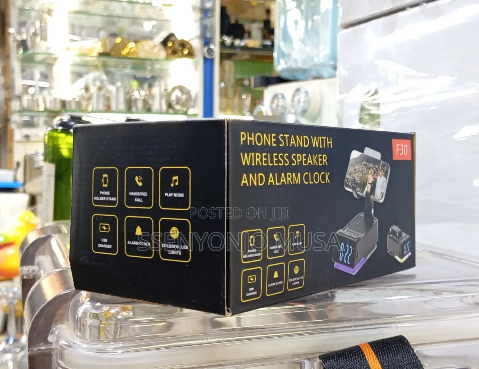 F30 3-in-1 Cell Phone Stand With Wireless Speaker Alarm Clock | 4.25w