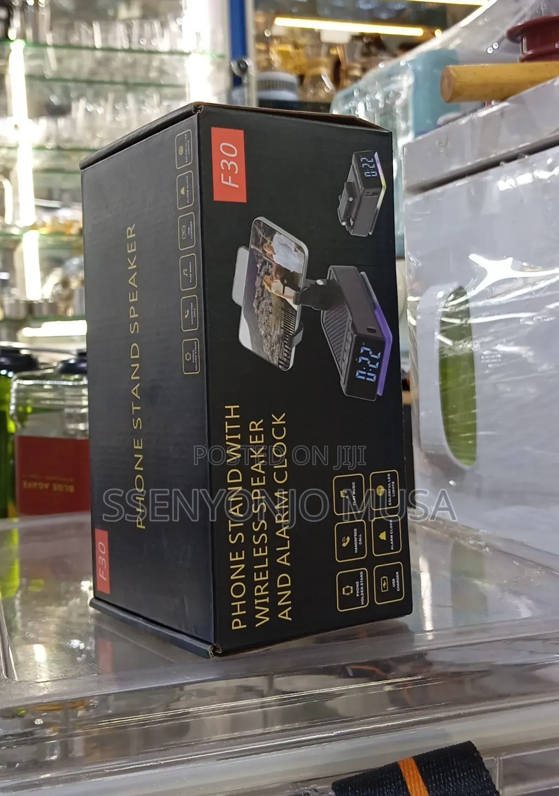 F30 3-in-1 Cell Phone Stand With Wireless Speaker Alarm Clock | 4.25w