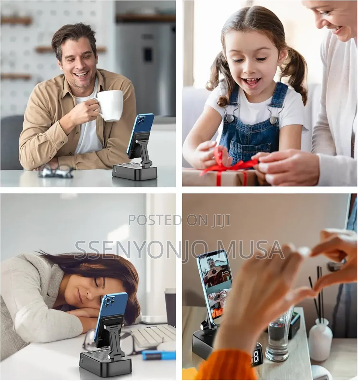 F30 3-in-1 Cell Phone Stand With Wireless Speaker Alarm Clock | 4.25w