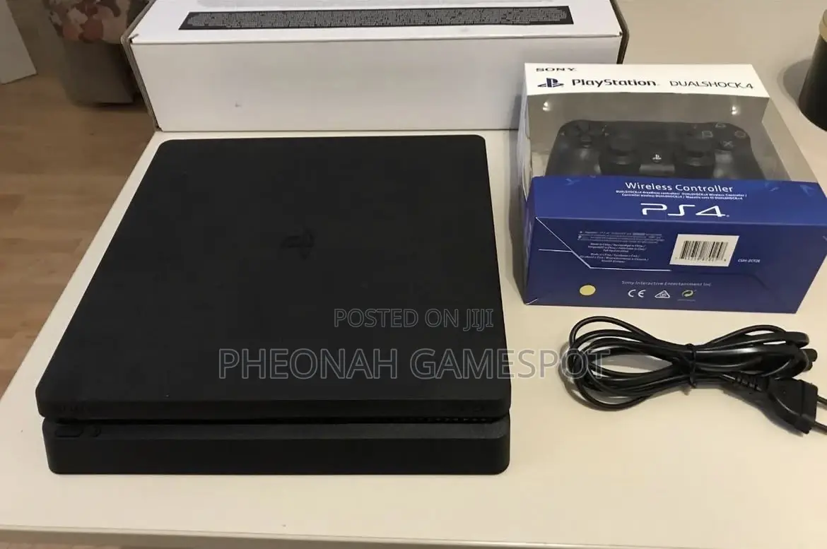 Ps4 Slim, Neat Setup, 2 Pads, 16 Fun Games Ready to Play.