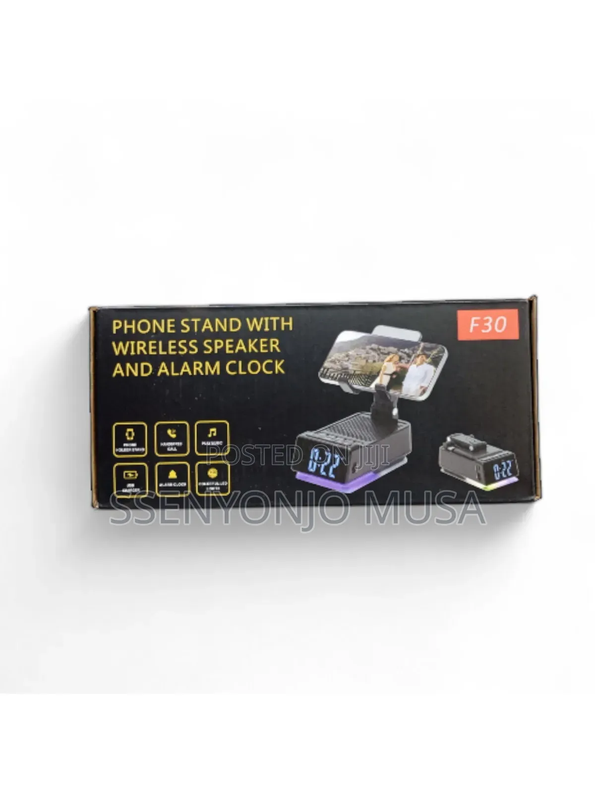 F30 3-in-1 Cell Phone Stand With Wireless Speaker Alarm Clock | 4.25w
