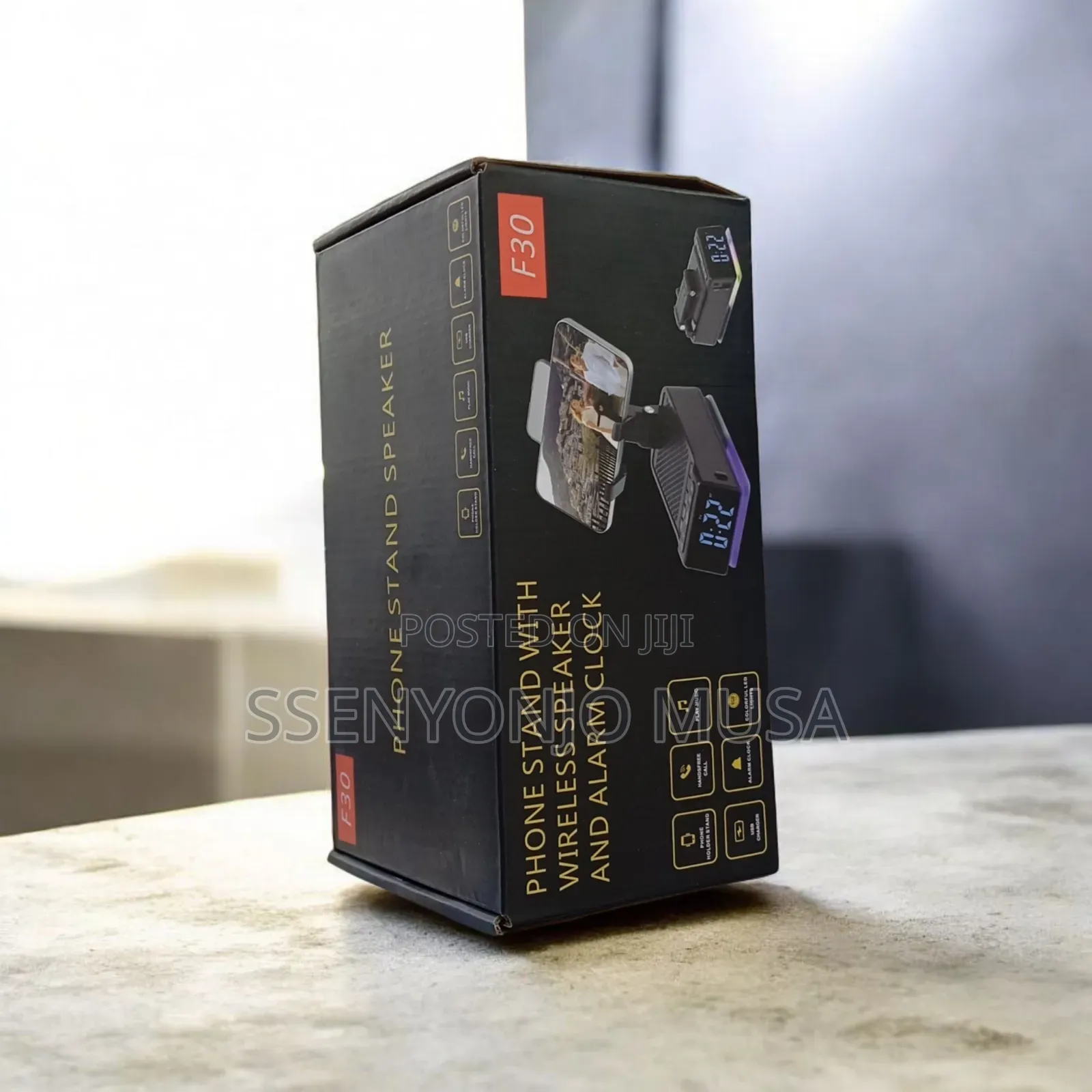 F30 3-in-1 Cell Phone Stand With Wireless Speaker Alarm Clock | 4.25w