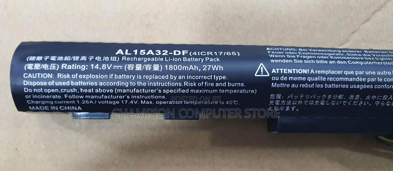 Al15a32(4icr17/65) for Acer Aspire E5-422/573t/522/473a,G/474g/573g/57