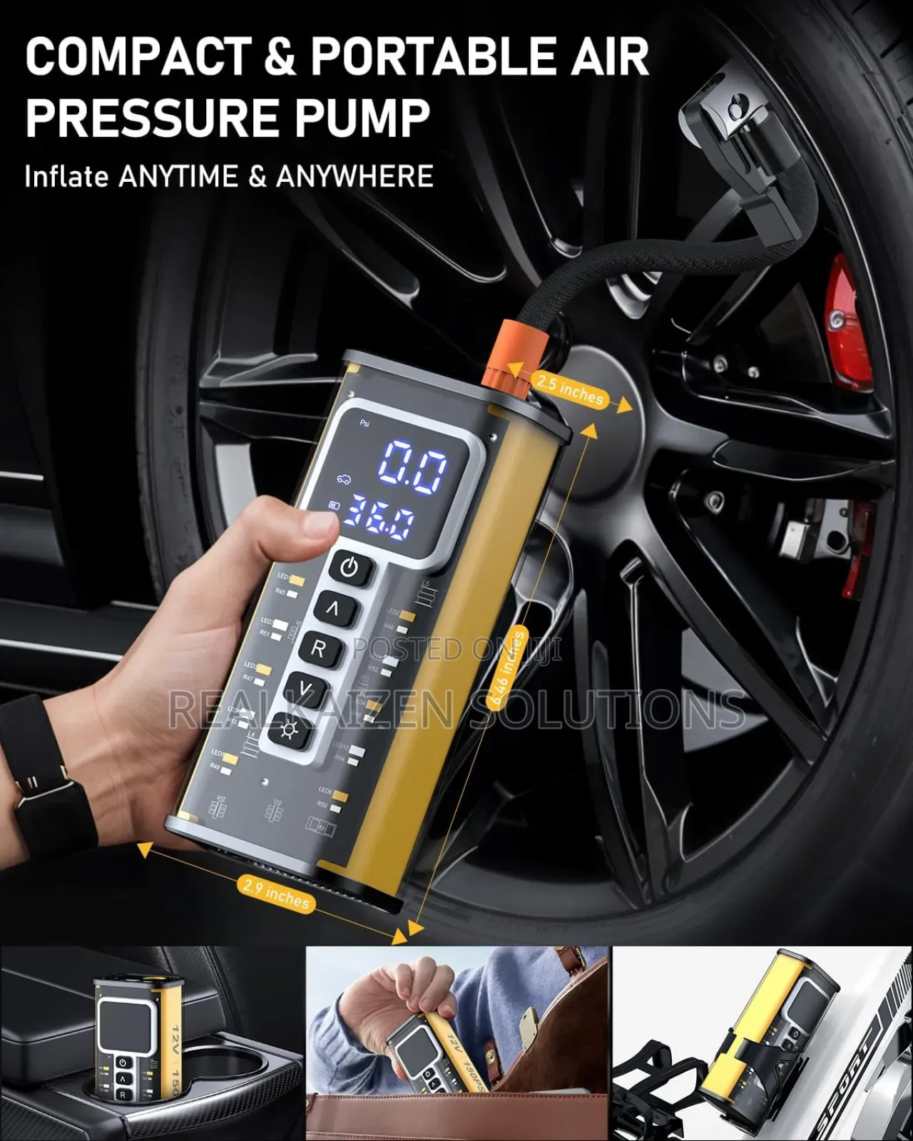 Digital Portable 12v Air Compressor Tyre Inflator
