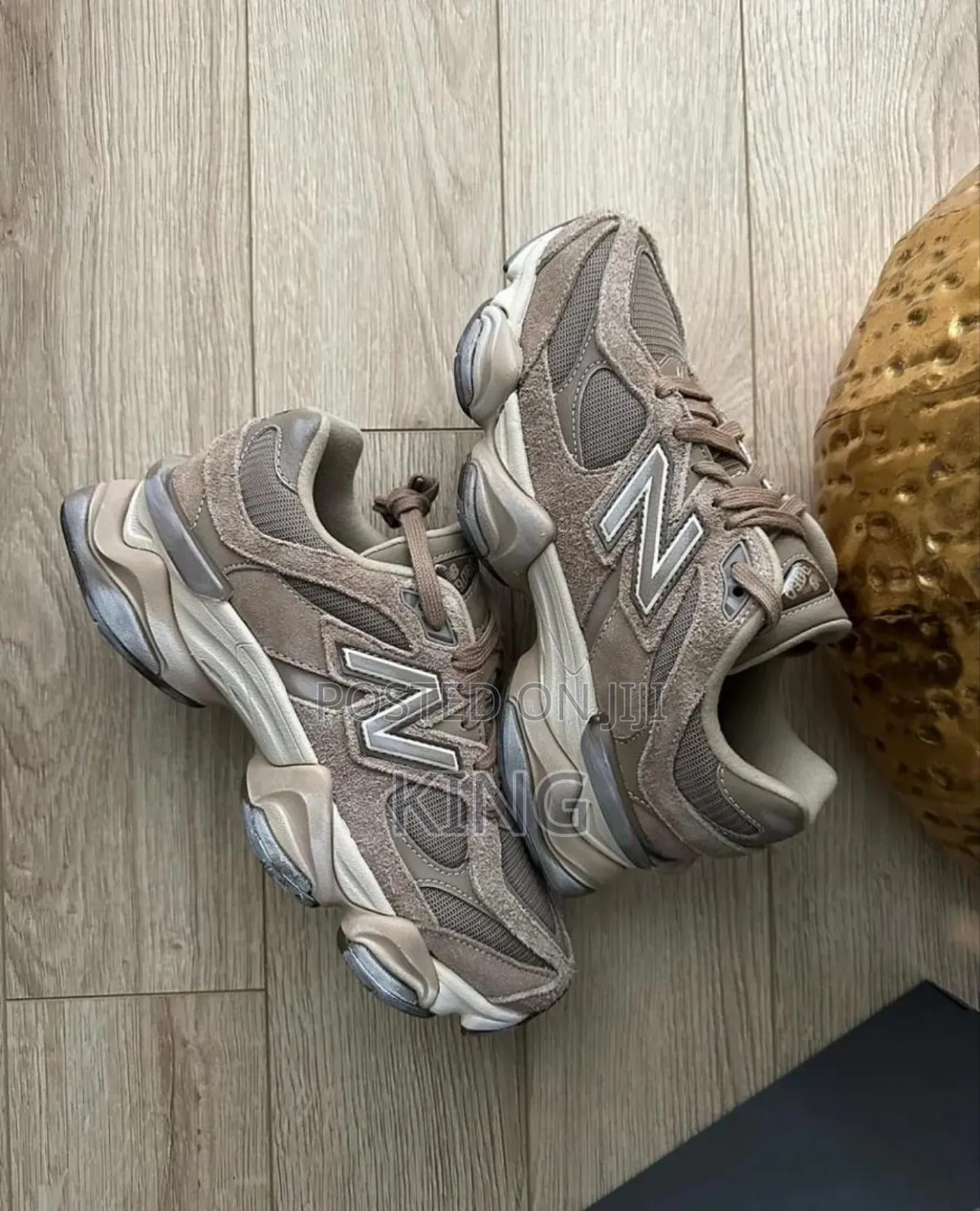 New Balance 9060 Sneaker in the "Mushroom Brown" Colorway.