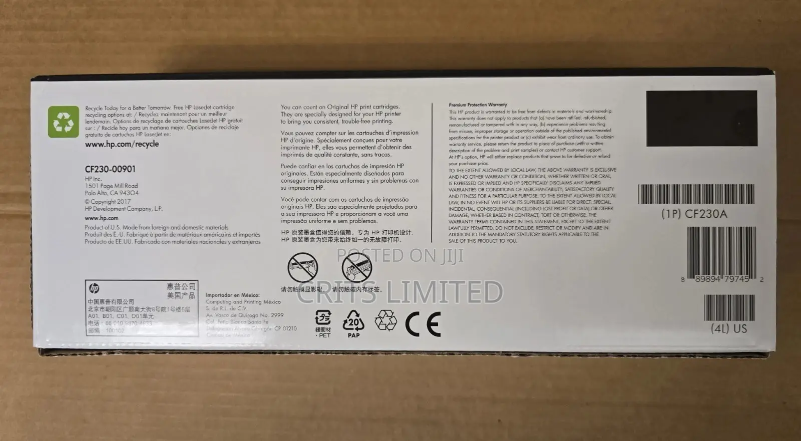 Hp 30a Black Original Laserjet Toner Cartridge (Cf230a)