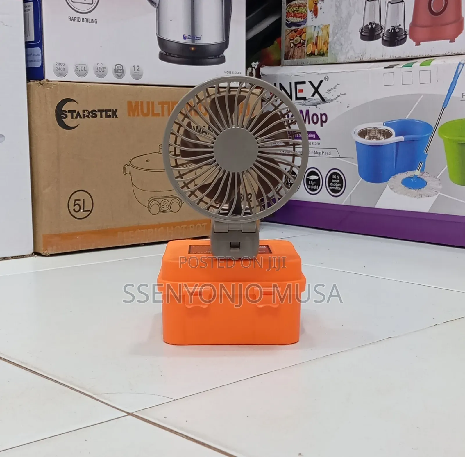Mini Rechargeable Hand Fan With Led Light – Foldable Usb Fan, 3 Speed.