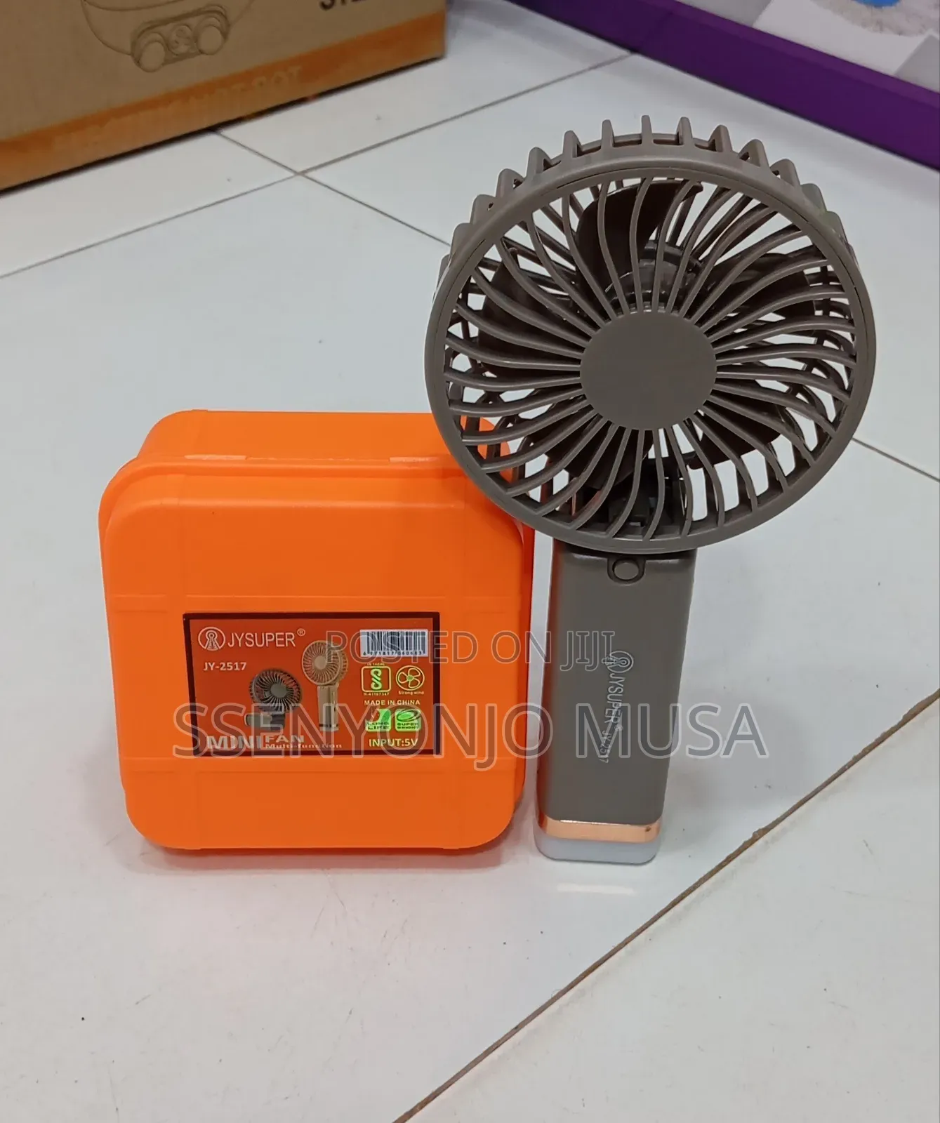 Mini Rechargeable Hand Fan With Led Light – Foldable Usb Fan, 3 Speed.