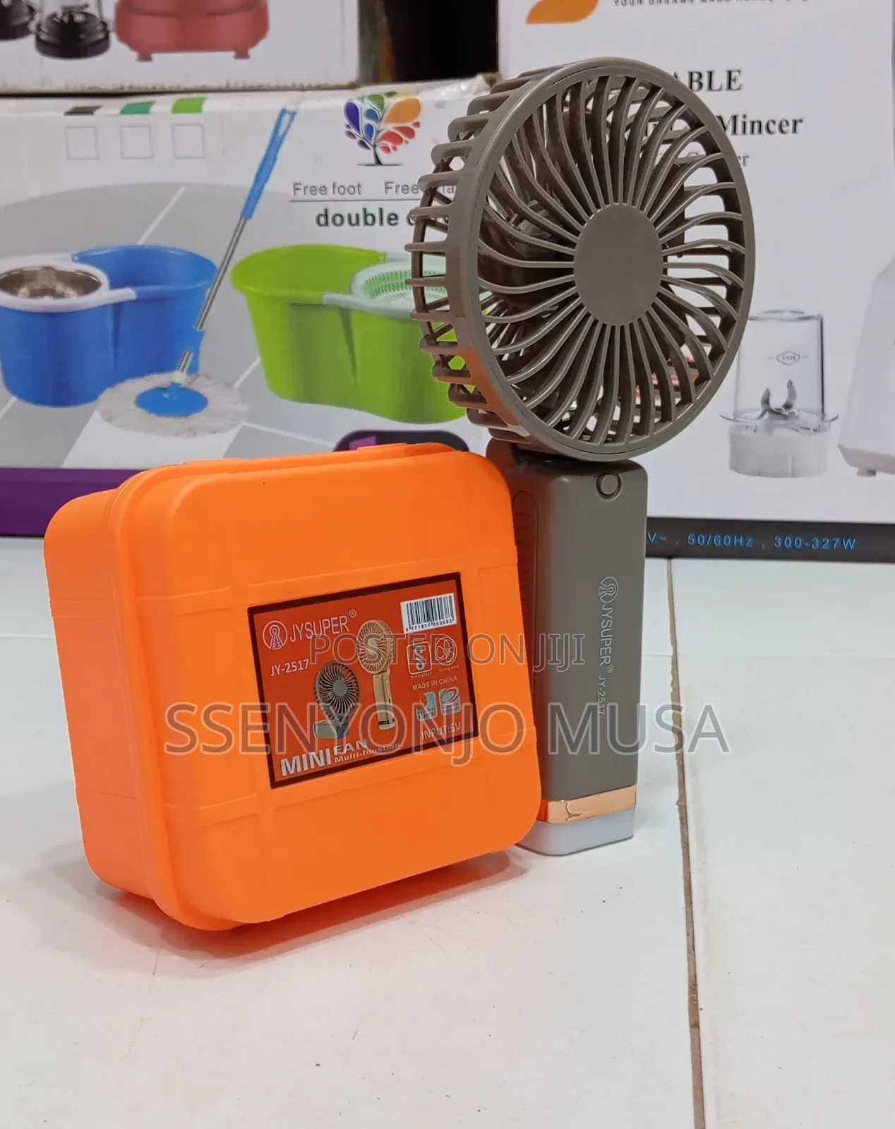 Mini Rechargeable Hand Fan With Led Light – Foldable Usb Fan, 3 Speed.