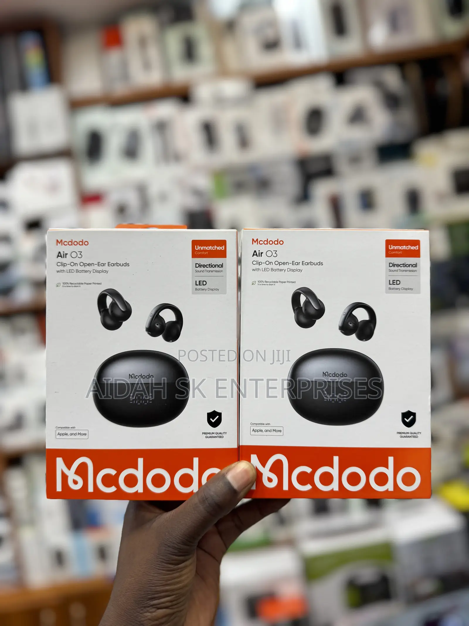 Mcdodo Hp 8160 Air O3 Clip On Open Ear Earbud Led Battery Display
