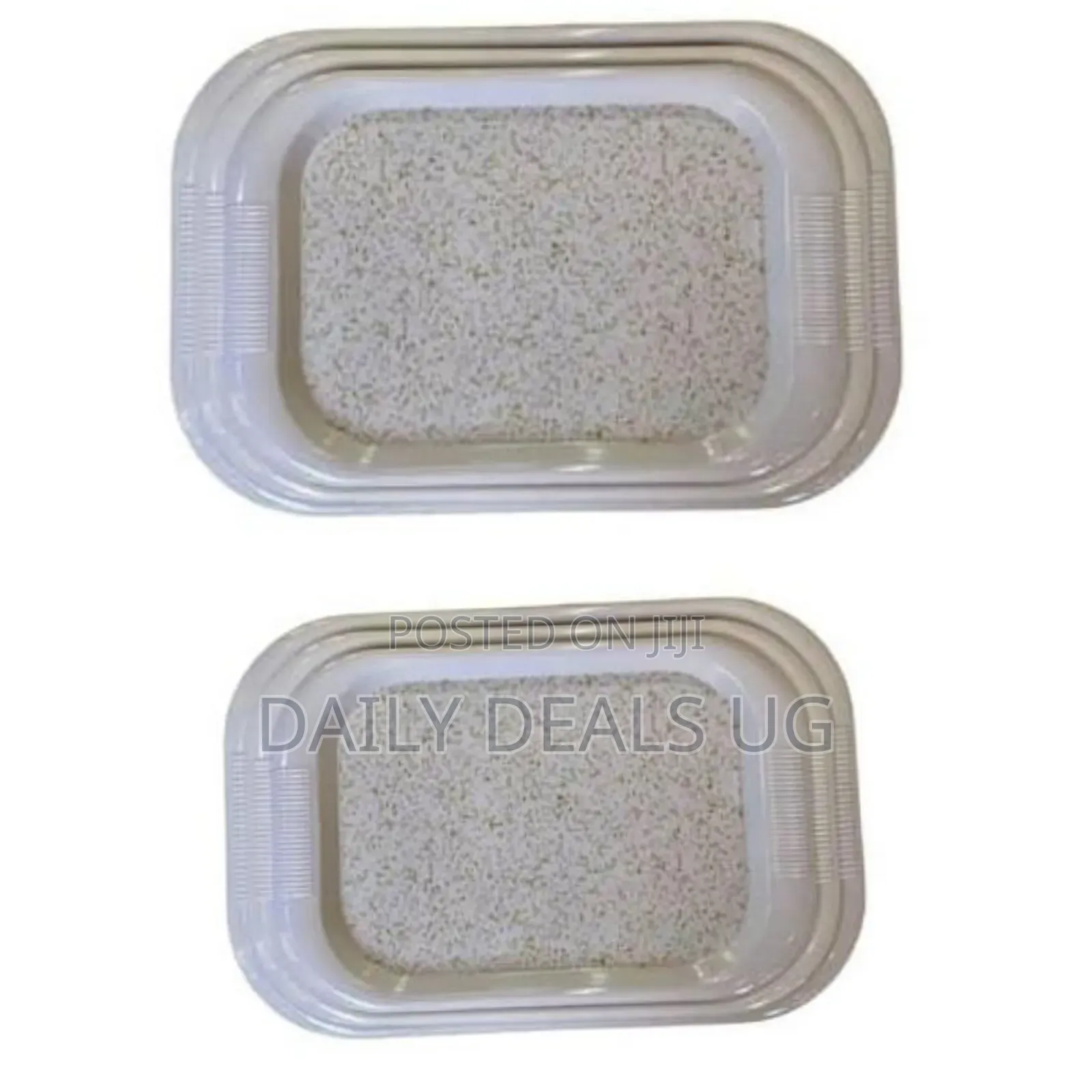 3 Pieces of Large Snack Food Meals Breakfast Serving Trays