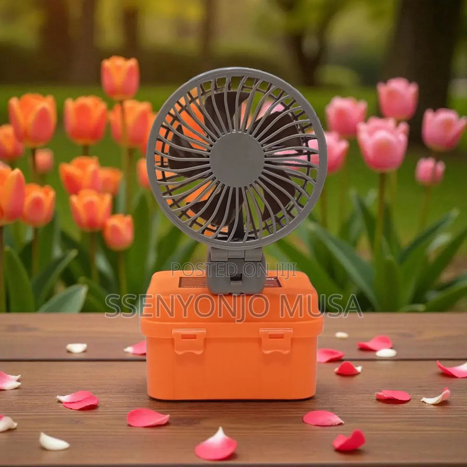 Mini Rechargeable Hand Fan With Led Light – Foldable Usb Fan, 3 Speed.