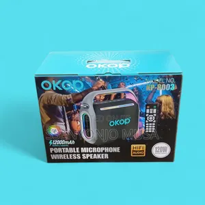 Okop Kp-8003 Portable Wireless Speaker With Microphone–120w Hifi Audio