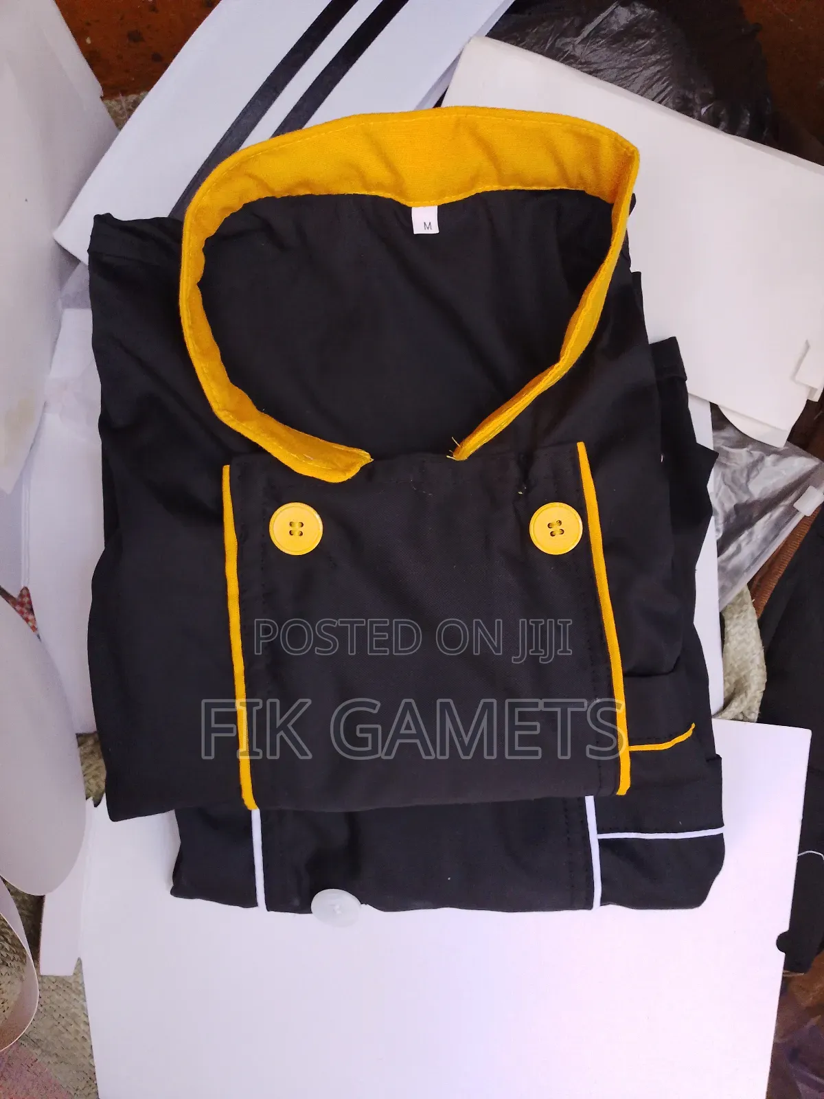 Chef Coats (Black With Yellow)