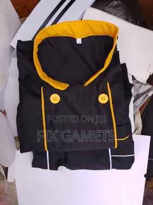 Chef Coats (Black With Yellow)
