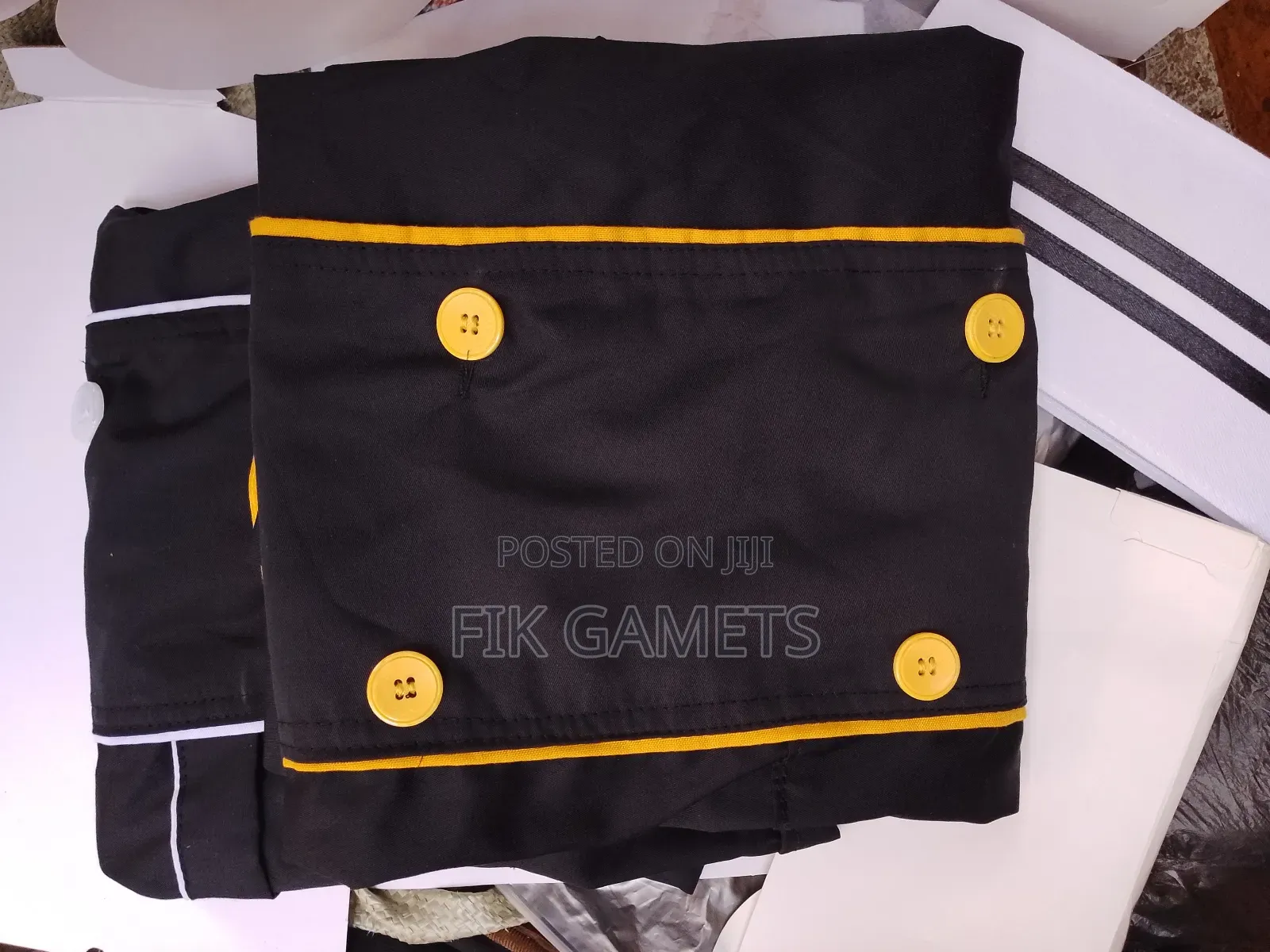 Chef Coats (Black With Yellow)