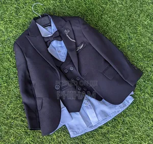Kids Black Turkey Suit With Achain