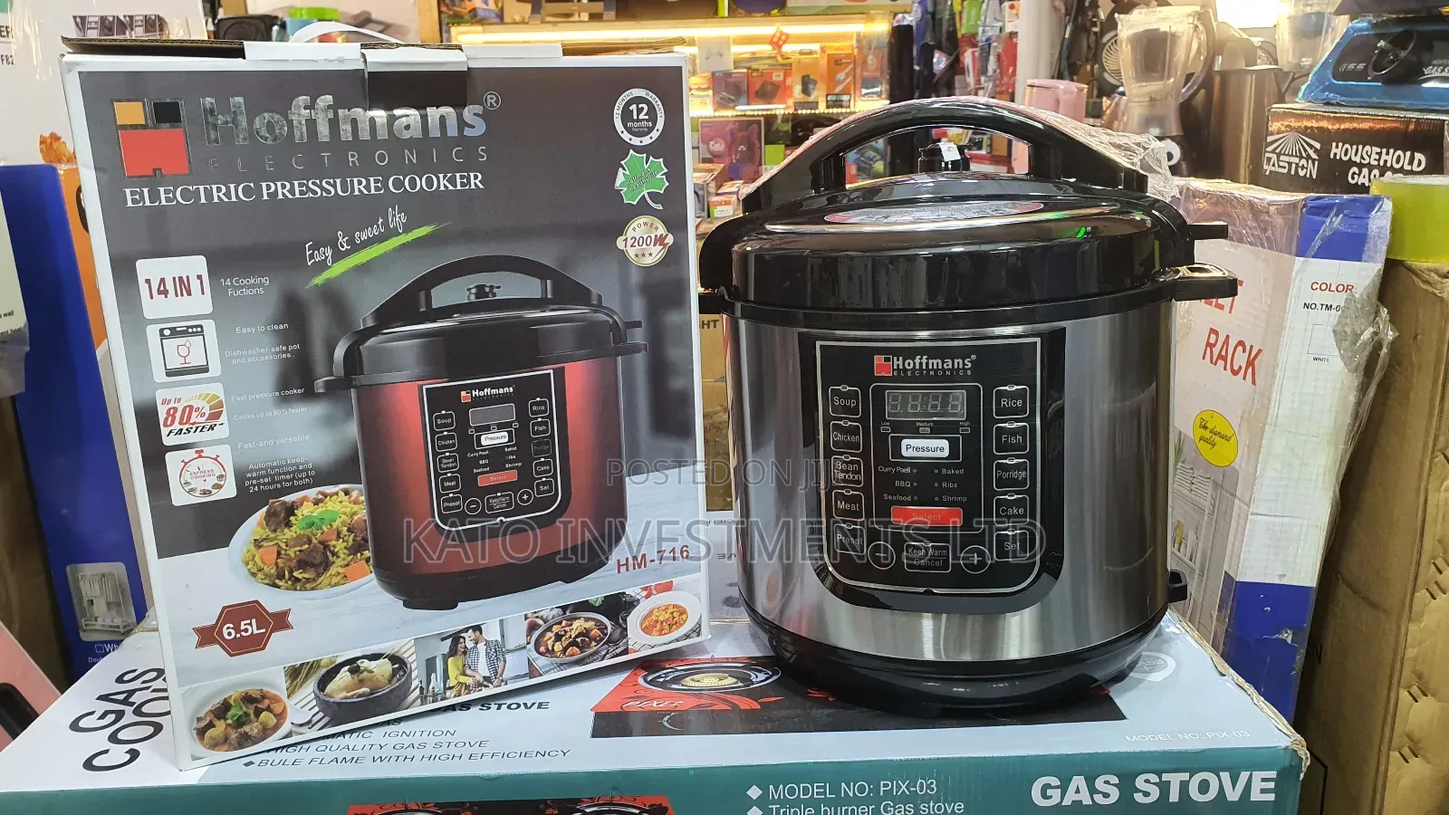 Hoffman Pressure Cooker 6.5litrs 14 In 1 80% Faster
