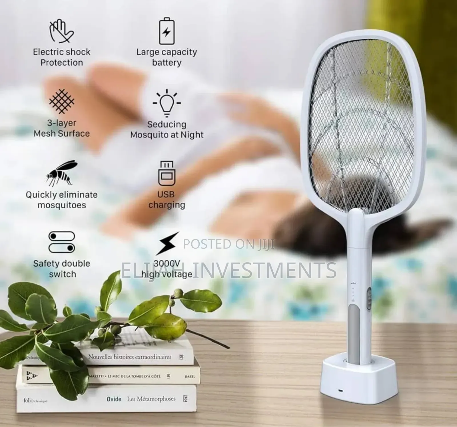 Uv Mosquito Killer Bat With Stand