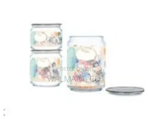 Luminarc 3 Piece Happy Bird Sugar Bowl Food Storage Jar