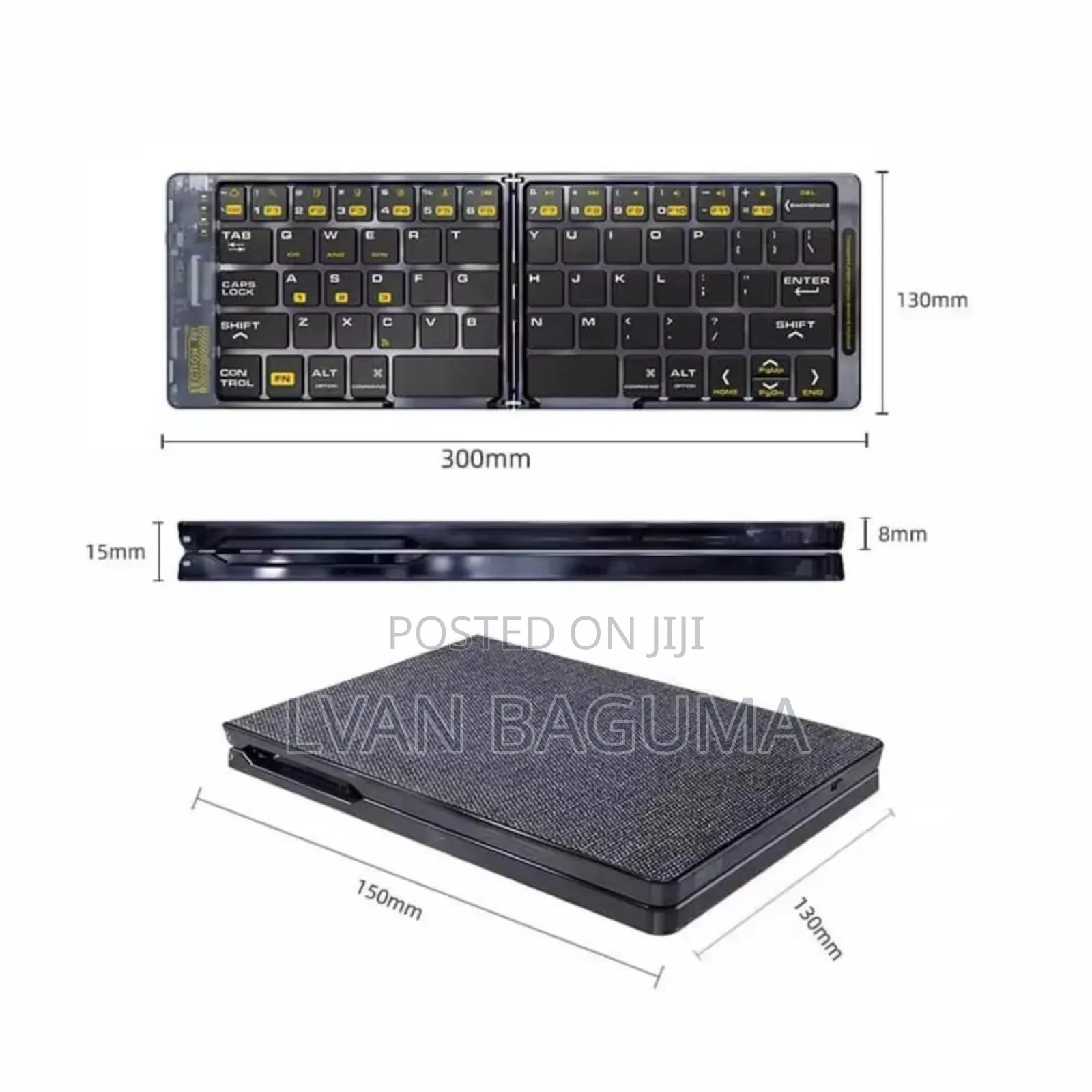 Ultra-Thin Folding Wireless Keyboard – Portable Compatible