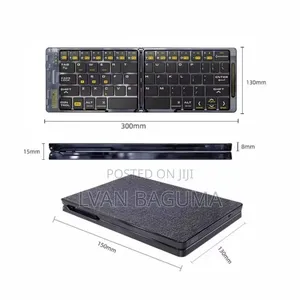 Ultra-Thin Folding Wireless Keyboard – Portable Compatible