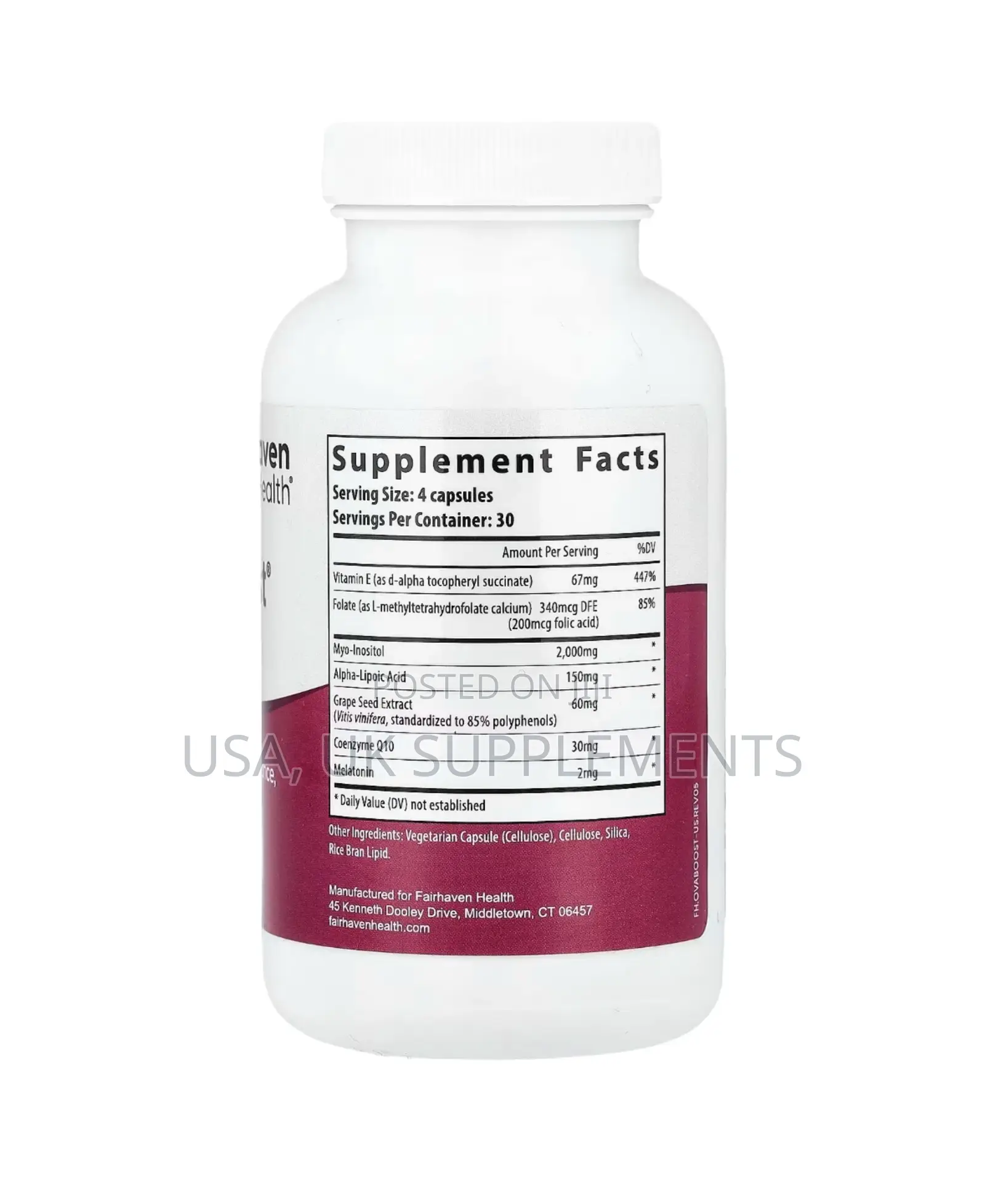 Fairhaven Ovaboost (Women Fertility) 120capsules