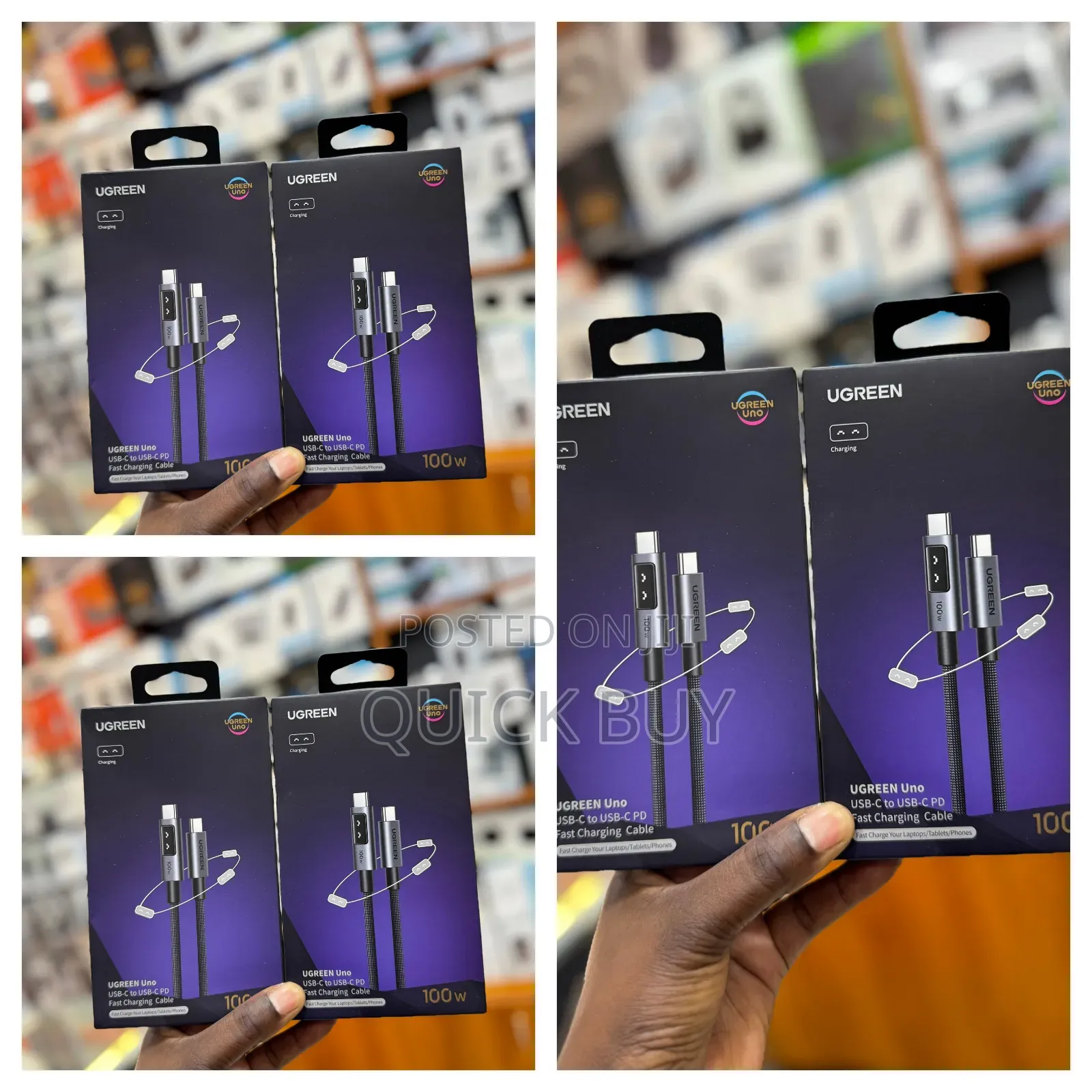 Ugreen Uno Usb C to Usb C Cable 100w Fast Charging Cable