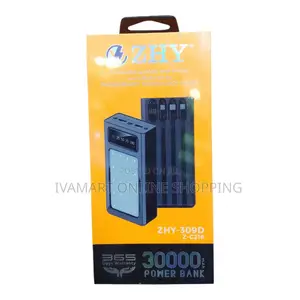 Zhy 30,000 Mah Power Bank With Torch - 12 + 6 Months Warranty