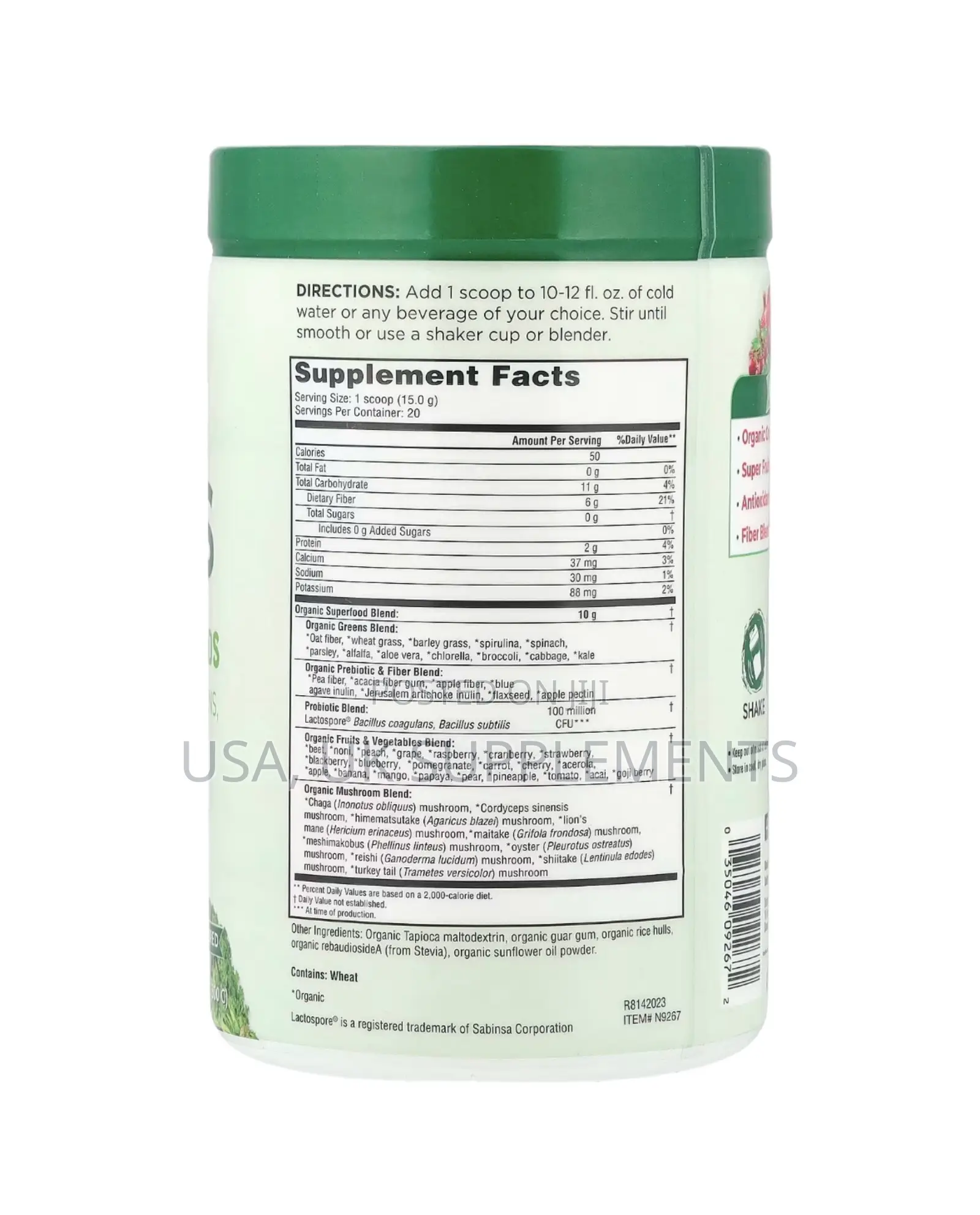 Super Greens Unflavored 300grams