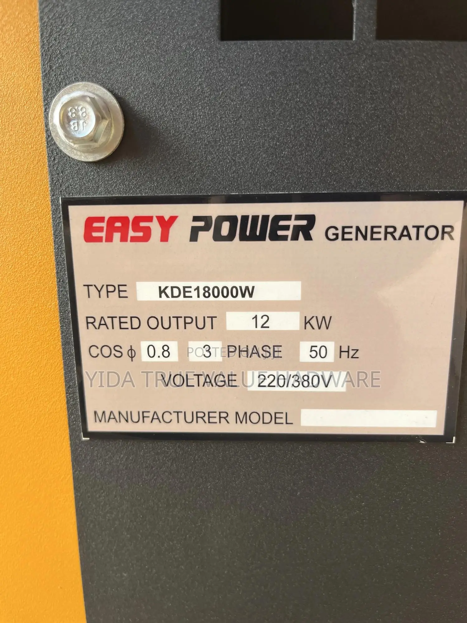 Easy Power Diesel Generator Both 3 Phase and Single Phase