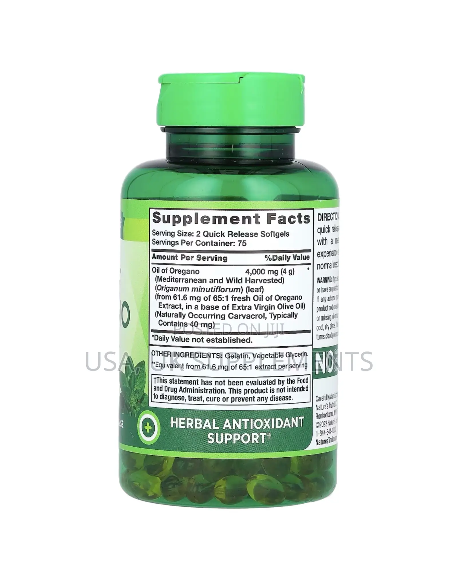 Nature’S Truth 4000mg Oil of Oregano 150capsules
