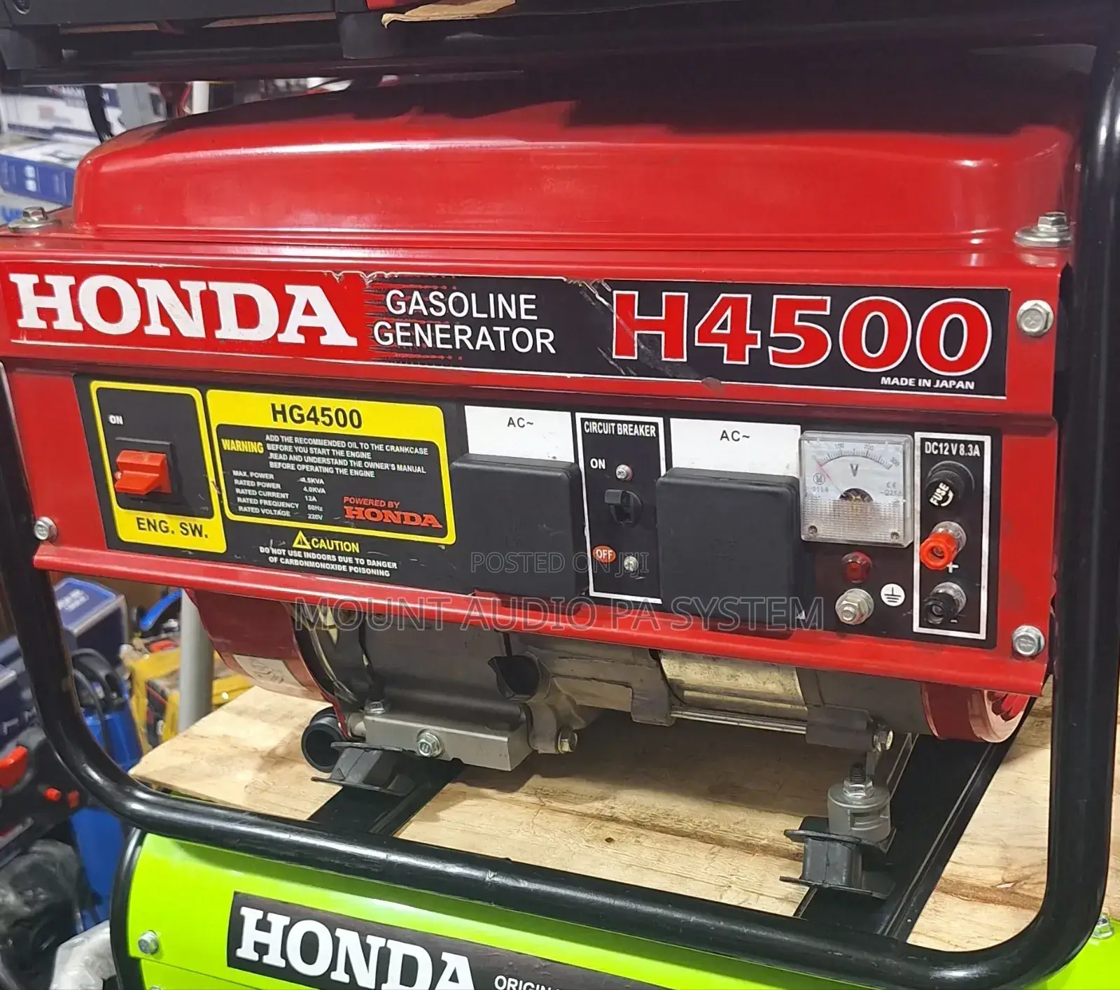 Honda Gasoline Generator. H4500, Japan.