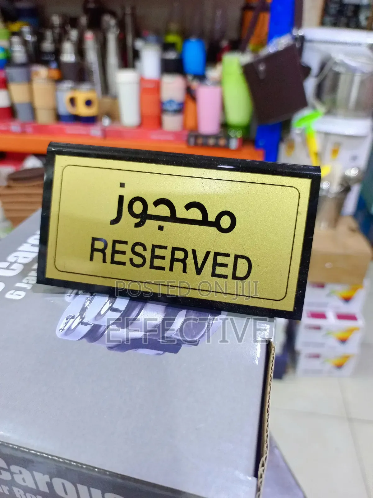 Gold-Colored Table Sign 10pcs